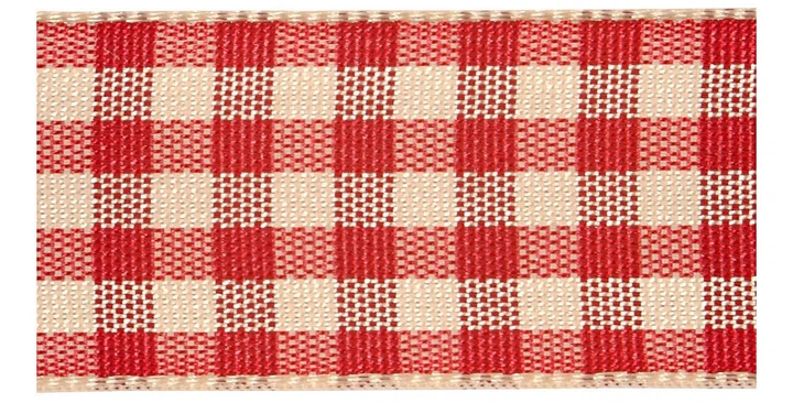 Taśma dekoracyjna Creativ Company dwustronna w kratkę biało-czerwoną 25 m (5707167031148) - obraz 2