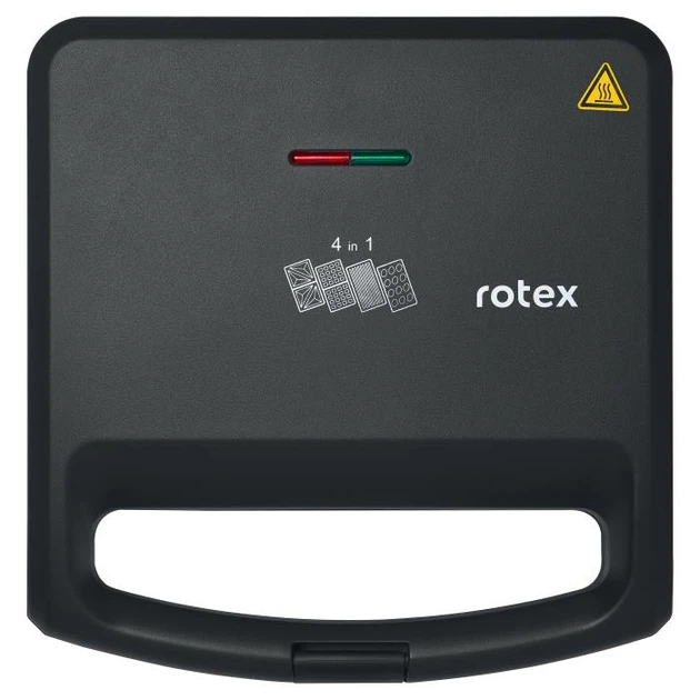 Бутербродниця Rotex RSM222-B - мультимейкер 4 в 1 - зображення 3