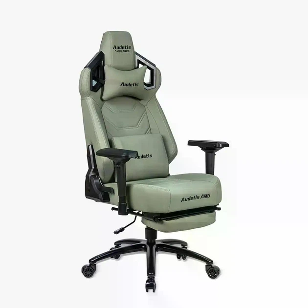 Премиальное геймерское кресло Virgo Audetis AMG Olive Green, эргономичное кресло для гейминга - изображение 10