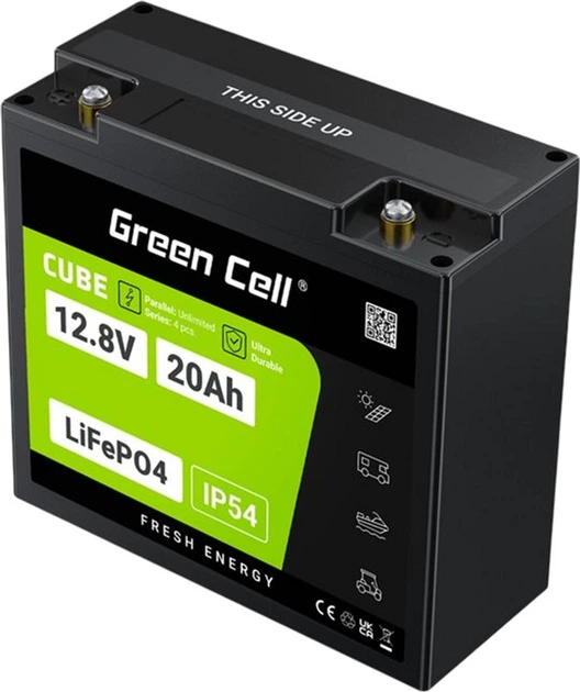 Akumulator Green Cell LiFePO4 12.8V 20Ah (LFPGC12V20AH) - obraz 3