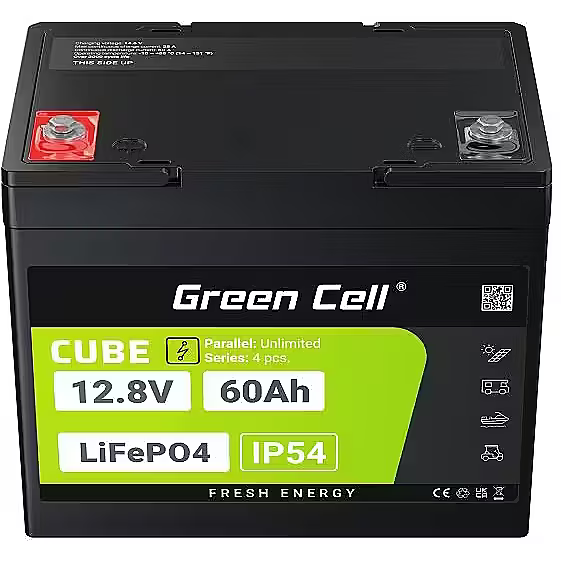 Akumulator Green Cell LiFePO4 12.8V 60Ah (LFPGC12V60AH) - obraz 3