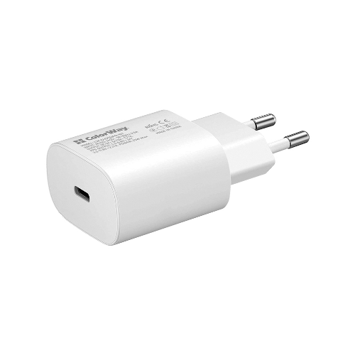 Зарядний пристрій мережевий Type-C 25W білий ColorWay CW-CHS033PD-WT - изображение 4