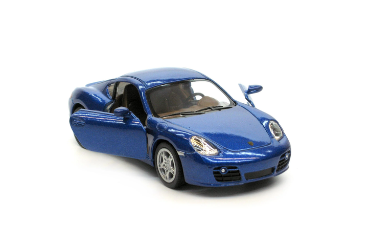 Машинка Kinsmart Porsche Cayman S 1:34 синяя KT5307W - изображение 5