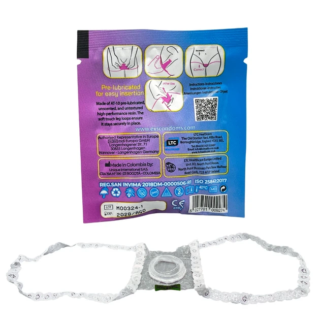 Презерватив жіночий EXS Non-Latex Internal Condom Lace Leg Loops 1 шт. - зображення 2