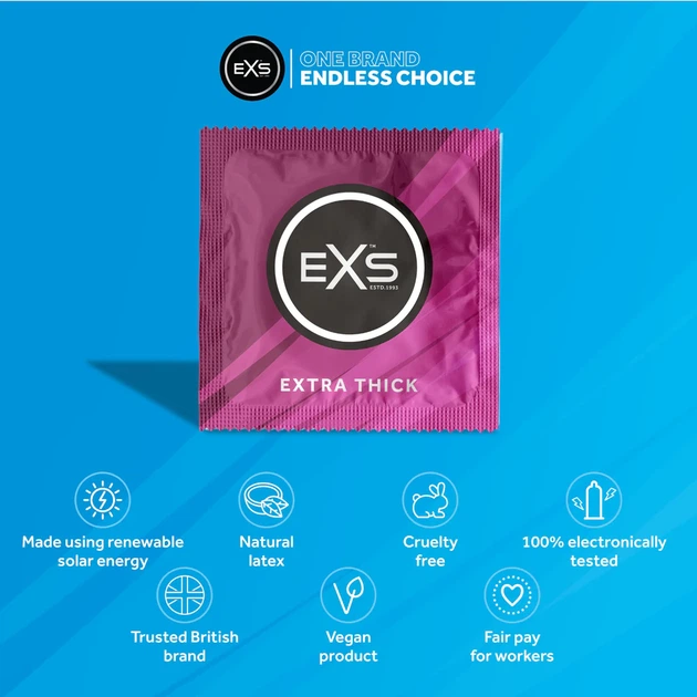 Презервативи EXS Extra Thick 12 шт. - Фото 2 Презервативи EXS Extra Thick 12 шт. - зображення 2