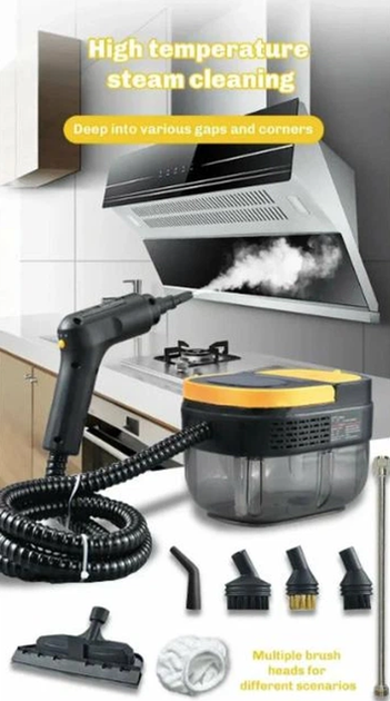 Пароочиститель многофункциональный 2500 W, 3 бара, 1,6 л для дома и автомобиля (G655) - изображение 10