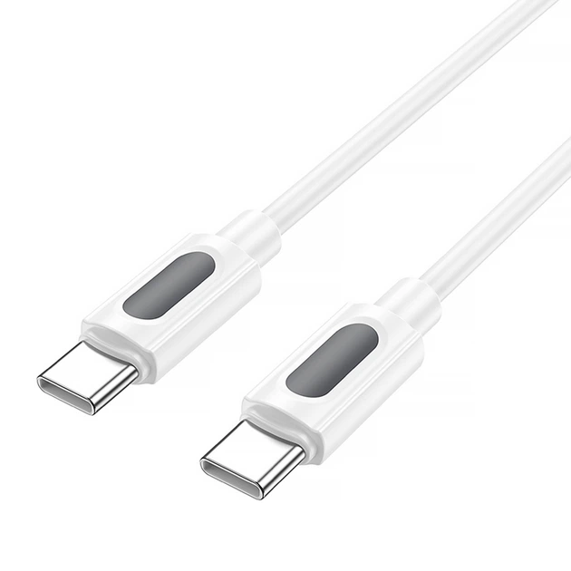Дата кабель Borofone BX114 Structure Type-C to Type-C 60W (1m) (White) (243677) - зображення 4