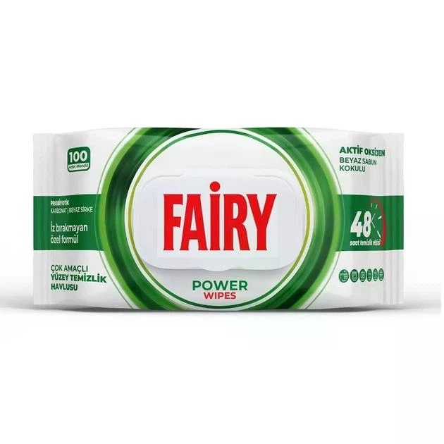 Вологі серветки для прибирання Fairy Power Wipes, 100 шт