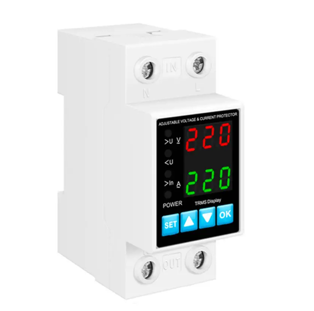 Реле напруги та струму 230V 40A на DIN-рейку - Фото 1 Реле напруги та струму 230V 40A на DIN-рейку - зображення 1