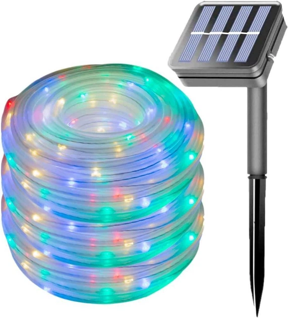 Вулична LED-гірлянда на сонячній батареї Sirius SLS50RM з двома режимами світіння світло RGB 6.9м IP44 - зображення 2