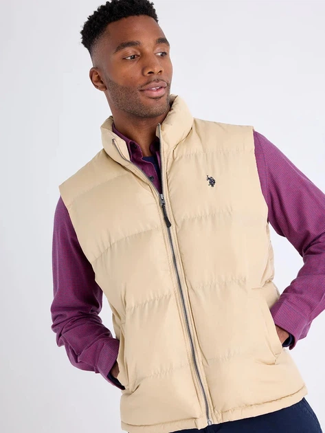 Теплый жилет мужской U.S. Polo Assn 444170876 XL Бежевый (1159851434) - Фото 3 Теплый жилет мужской U.S. Polo Assn 444170876 XL Бежевый (1159851434) - изображение 3