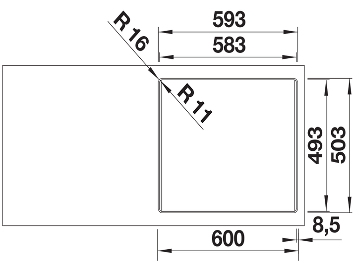 Кухонна мийка Blanco - 527685 ETAGON 6-F - зображення 5