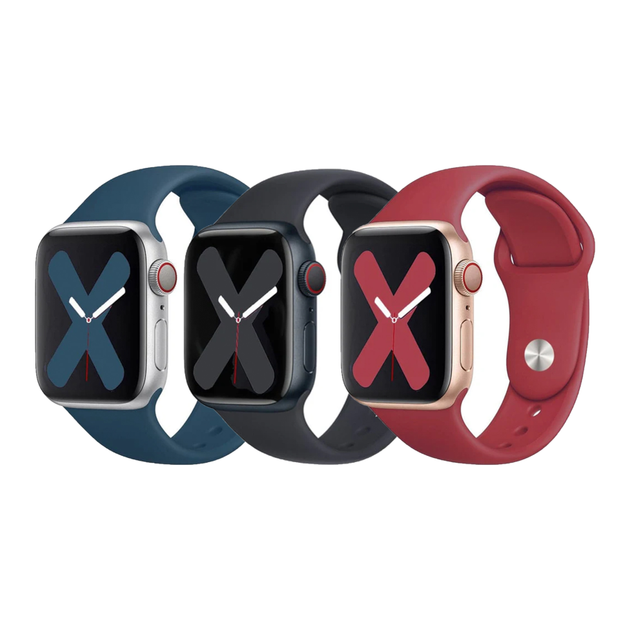 Ремінець для Apple Watch Band Silicone One-Piece Size-L 42/44/45/49 mm 08.Dark Blue - изображение 2