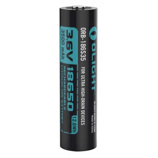 Аккумуляторная батарея Olight 18650 HDС (10A) 3500mAh - Фото 2 Аккумуляторная батарея Olight 18650 HDС (10A) 3500mAh - изображение 2