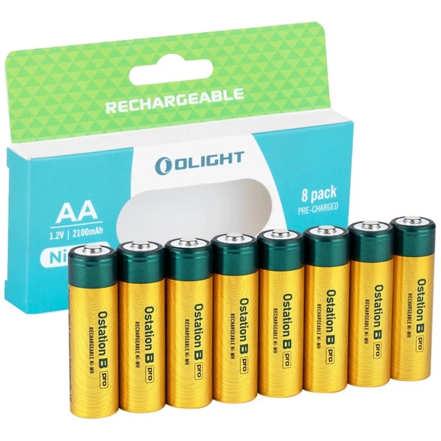 Набор аккумуляторов Olight B Pro AA 2100 mAh. 8 шт - изображение 4