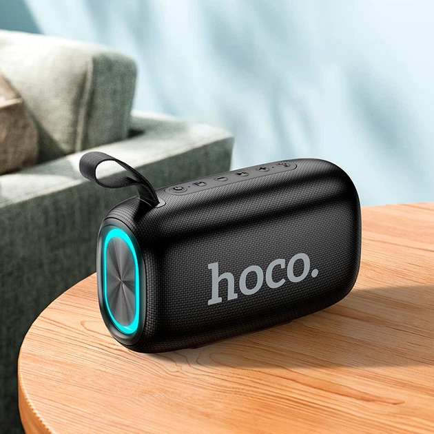Акустика HOCO Radiante sports BT speaker HC25 IPX4 |BT5.2, AUX/USB/TF/FM, TWS, 20W, 3h| Black - Фото 2 Акустика HOCO Radiante sports BT speaker HC25 IPX4 |BT5.2, AUX/USB/TF/FM, TWS, 20W, 3h| Black - изображение 2