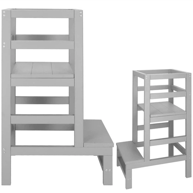 Podest Springos Pomocnik kuchenny dla dzieci 90 cm Szary (5907719492599) - obraz 2