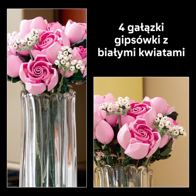 Конструктор LEGO Botanicals Букет рожевих троянд 789 деталей (10374) - зображення 5