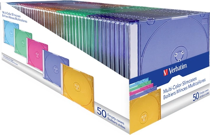 Pudełko na płyty CD/DVD Verbatim Multi-Colour Slimcases 50 szt. (23942499732) - obraz 2