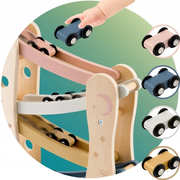 Zestaw do zabawy Nukido NK-855 zjeżdżalnia z 4 samochodzikami 785500 (5903890622206) - obraz 4