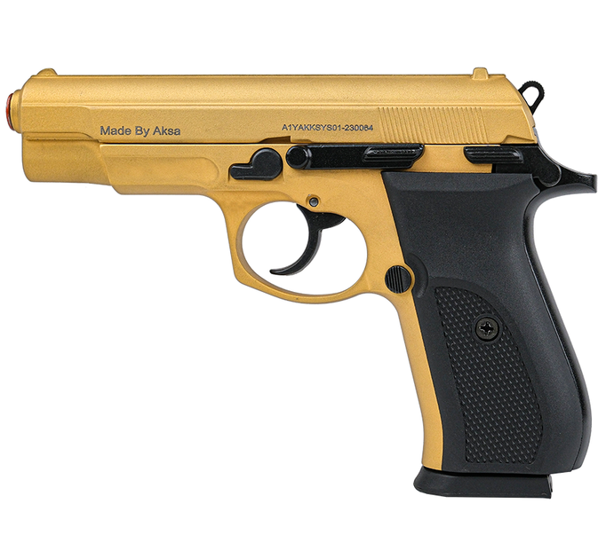 Шумовий сигнальний пістолет Aksa Arms AK20 CC-07 калібр 9 мм PAK (Beretta 92) Gold - зображення 2