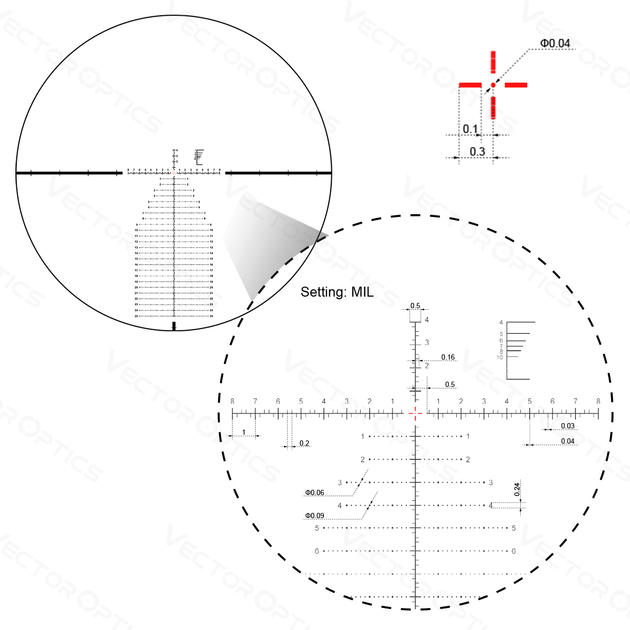 Приціл оптичний Vector Optics Continental X6 4-24x56 VEC-MBR SCFF-40 - зображення 6