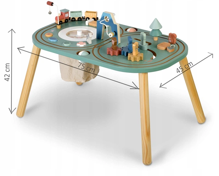 Drewniany stolik edukacyjny Nukido NK-865 Sensoryczny 786500 (5903890622305) - obraz 4