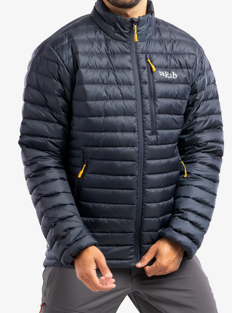 Куртка мужская зимняя. Rab Microlight Jacket, Beluga, XL (RB QDB-16-BE-XL) - изображение 2