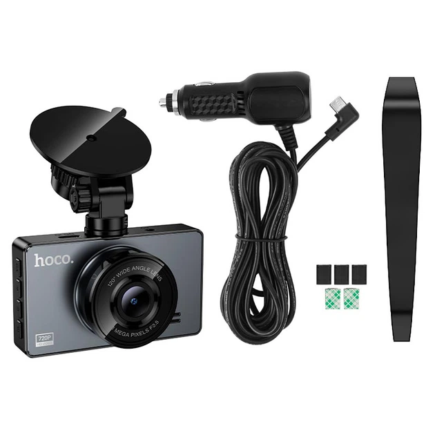 Видеорегистратор HOCO driving recorder DV14, 3" IPS, 720p, 25FPS, G-sensor, 1MP, 200mAh, grey - изображение 6