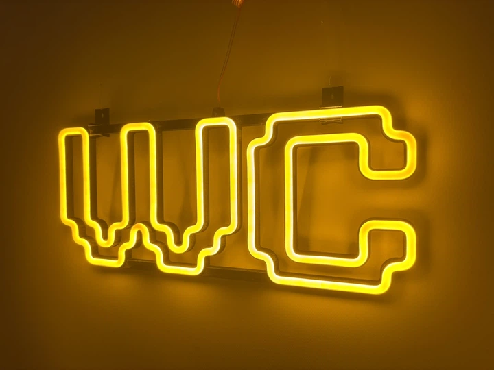 Неоновая вывеска WC 420x170 Желтый - изображение 2