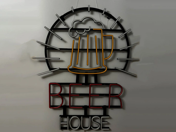 Неоновая вывеска Beer house 921x748 Комбинированный - Фото 4 Неоновая вывеска Beer house 921x748 Комбинированный - изображение 4