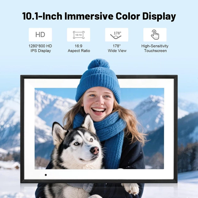 Dreamer   フォトフレーム‼️ Цифровая фоторамка Frameo 10.1 дюймов 32Gb встроенной памяти WiFi