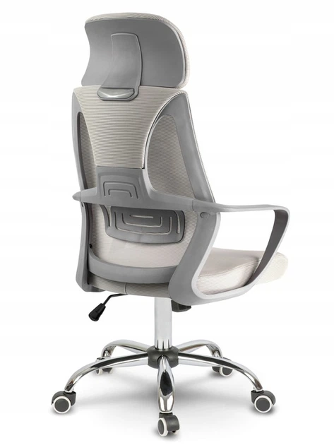 Fotel biurowy Sofotel 2295 Praga z mikrosiatką Jasno-szary (5908220477990) - obraz 2