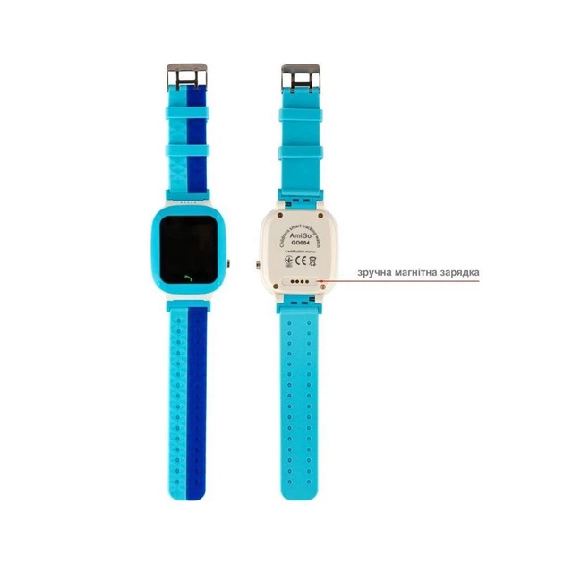 Детские смарт-часы AmiGo GO004 Splashproof, Camera 2MP, Led, 2G, 400mAh, Blue UA UCRF - изображение 7