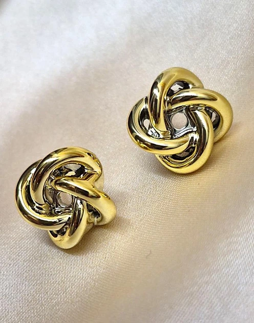 Жіночі сережки цвяшки jewelry Золотисті - зображення 2