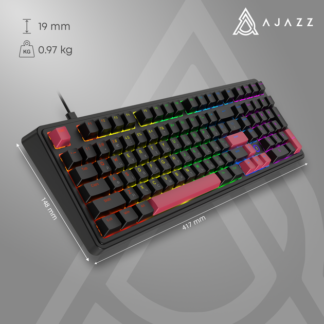 Клавиатура проводная Ajazz AK980 Red Switch USB Black (AK980-R-BR) - изображение 13
