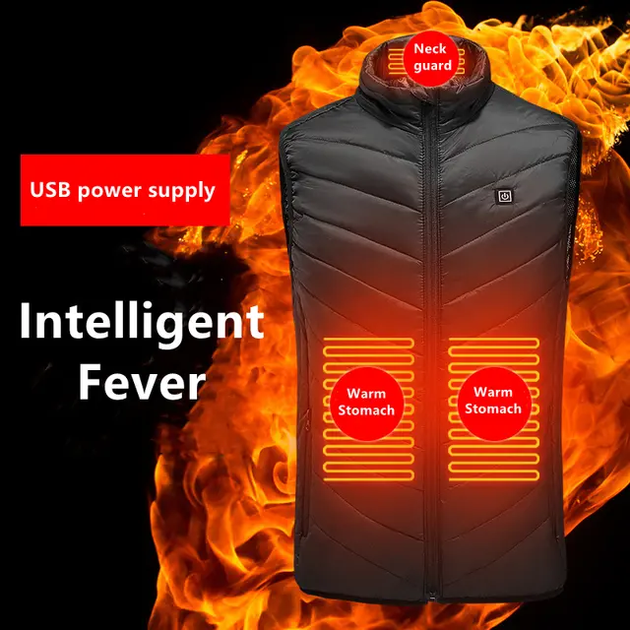 Жилет камуфляж L с подогревом от PowerBank USB 9 зон Multikam - изображение 6