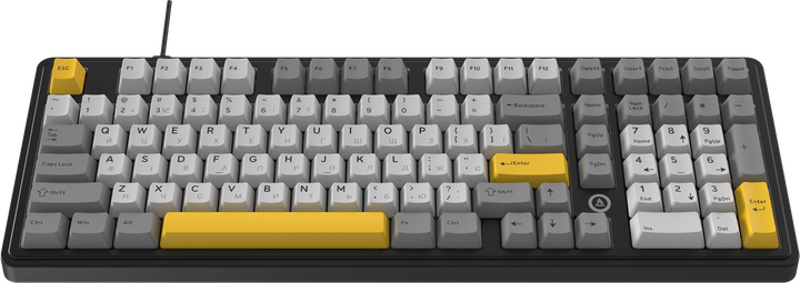 Дротова магнітна клавіатура Ajazz AK980 MAX Magnetic switches Black Grey Yellow (AK980-MAX-M-BGY) - изображение 3