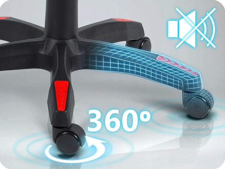 Fotel gamingowy Sofotel 242501 Draknor II Czarno-czerwony (5903890631031) - obraz 5