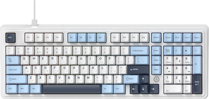 Клавиатура проводная Ajazz AK980 MAX Magnetic Switch USB White