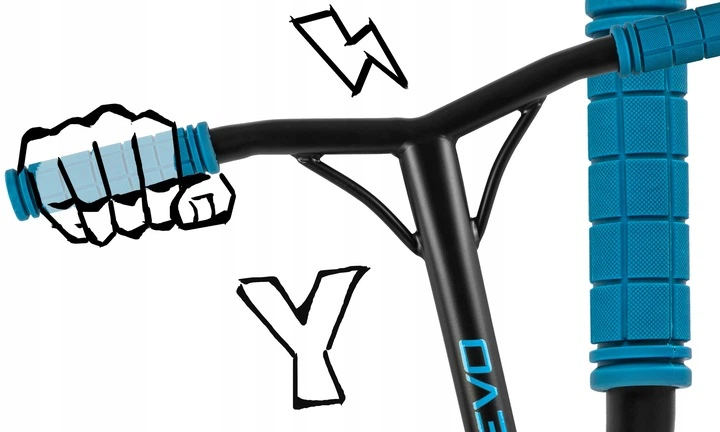 Hulajnoga dziecięca Soke 1601 EVO Czarno-niebieski (5908220470304) - obraz 7