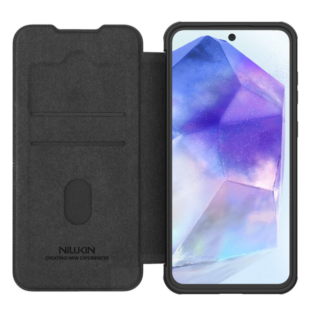 Шкіряний чохол книжка Nillkin Qin Pro Leather Case для Samsung Galaxy A56 5G A566 Black - зображення 5