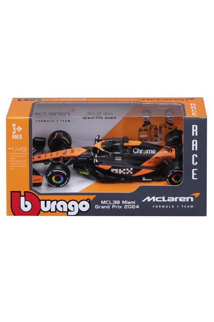 Автомодель McLaren F1 MCL38 Bburago цвет оранжевый Bburago ЦБ-00283051 - Фото 5 Автомодель McLaren F1 MCL38 Bburago цвет оранжевый Bburago ЦБ-00283051 - изображение 5