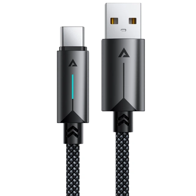 Кабель ACEFAST C19-04 USB to Type-C fast charging data cable 3A 1.2м Black (6974316284482) - Фото 1 Кабель ACEFAST C19-04 USB to Type-C fast charging data cable 3A 1.2м Black (6974316284482) - изображение 1