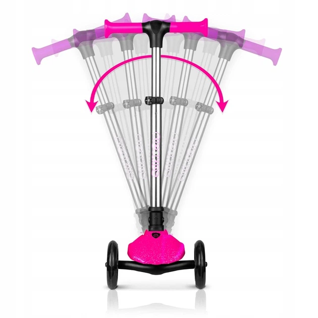 Hulajnoga dziecięca Ricokids 765901 Jelly trójkołowa świecąca w ciemności Różowa (5903890630461) - obraz 3