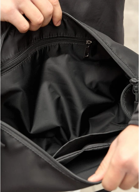 Мужская тканевая сумка Хобо SAMBAG Черный (5082050285) - Фото 10 Мужская тканевая сумка Хобо SAMBAG Черный (5082050285) - изображение 10
