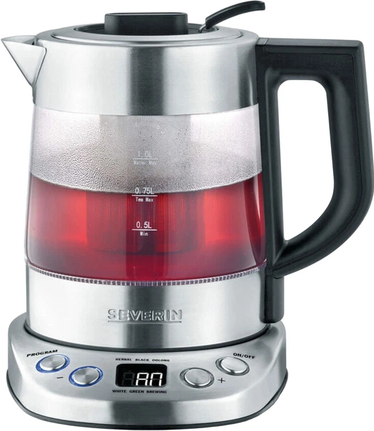 Czajnik elektryczny Severin WK 3473 1 l Szrebny - obraz 2