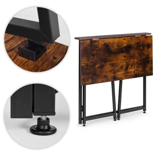 Комп'ютерний стіл ModernHome by Multistore складаний 80 x 45 см Витриманий горіх (TH-FD-7-16) - зображення 7