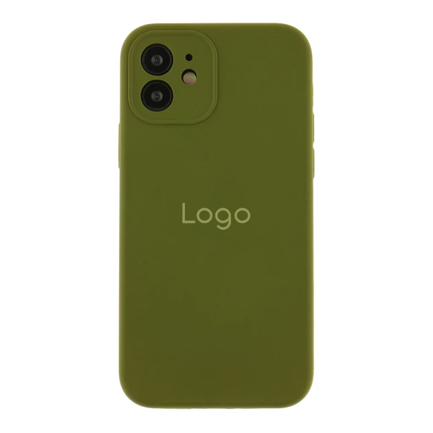 Чохол Silicone Case Full Size with Frame для iPhone 12 45.Army Green - Фото 1 Чохол Silicone Case Full Size with Frame для iPhone 12 45.Army Green - зображення 1