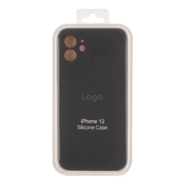Чохол Silicone Case Full Size with Frame для iPhone 12 15.Dark Grey - зображення 4